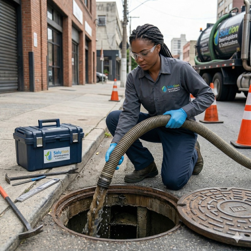 Limpeza de galerias Solution Desentupidora